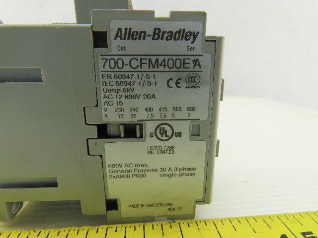 Allen Bradley 700-CFM400E Ser A Control Relay 24V Coil