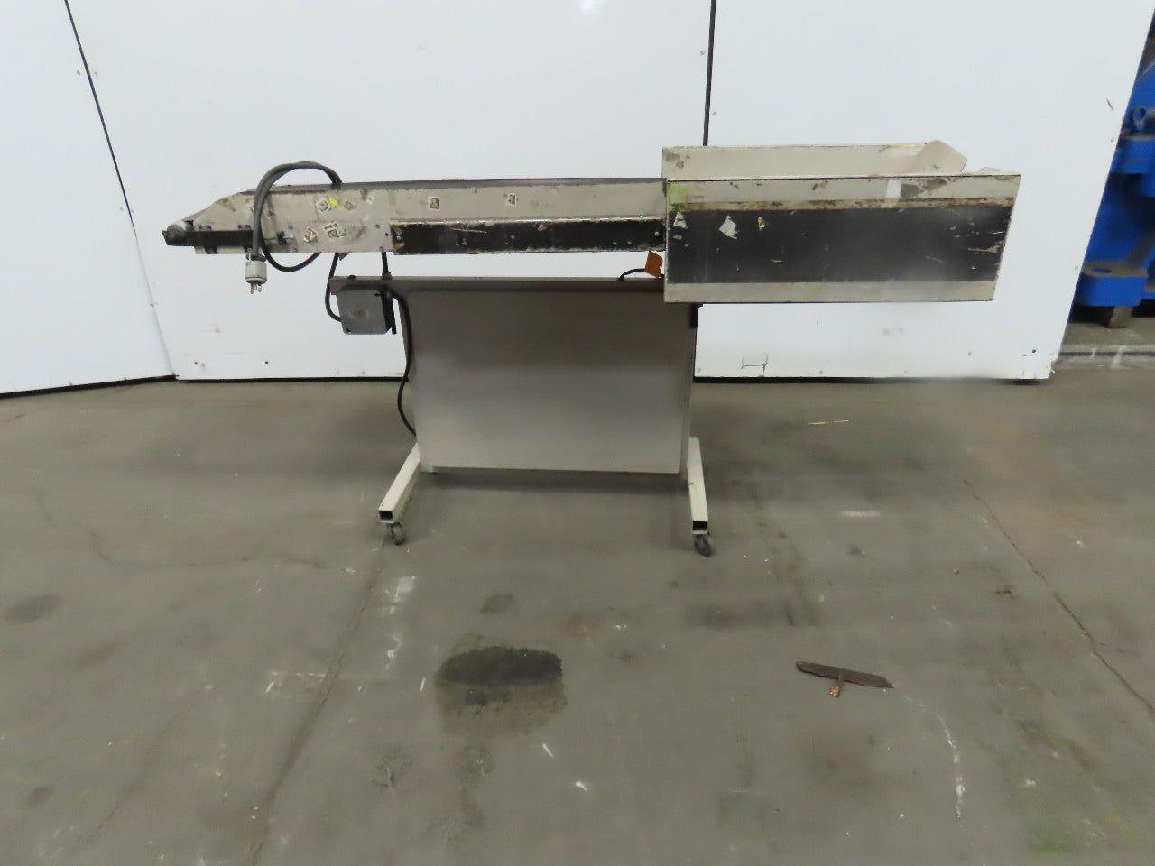 12"Wx46"L"x31"H Smooth Belt Conveyor 115V 1Ph 0-25 FPM