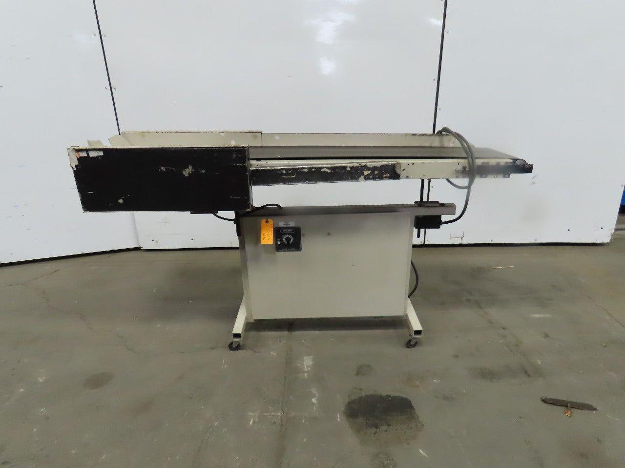 12"Wx46"L"x31"H Smooth Belt Conveyor 115V 1Ph 0-25 FPM