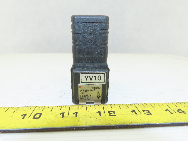 SMC VCW21-1D-5-01 Solenoid Valve 1/8"NPT 5mm Orifice 0-0.3MPa