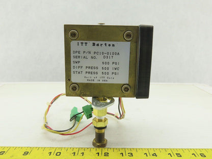 ITT  Barton PC10-0100A Stat Pressure 500PSI Diff Pressure 500IWC