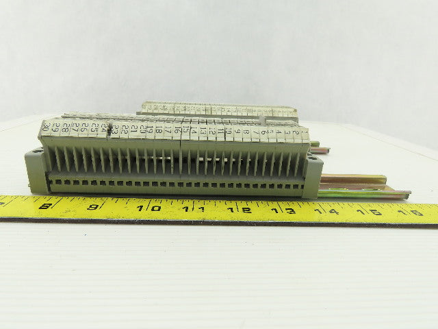 Phoenix Contact UK3 DIN Rail W/30 Terminal Block Strip 28-12 AWG Lot of 2