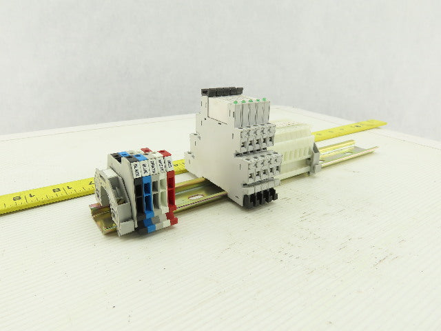 Allen Bradley 700-TBR24 700-HLT1Z  5 Terminal Block Din Rail Relay W/10 1492HM1