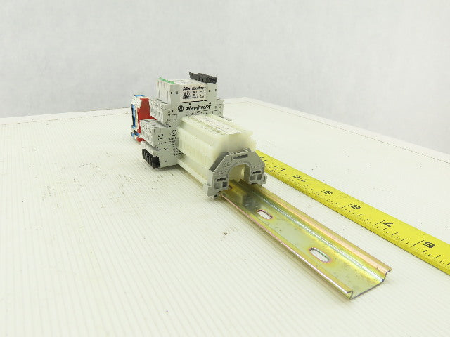 Allen Bradley 700-TBR24 700-HLT1Z  5 Terminal Block Din Rail Relay W/10 1492HM1