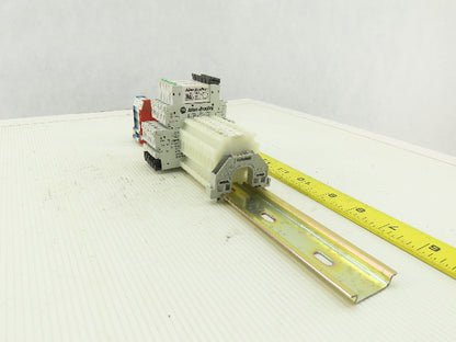 Allen Bradley 700-TBR24 700-HLT1Z  5 Terminal Block Din Rail Relay W/10 1492HM1