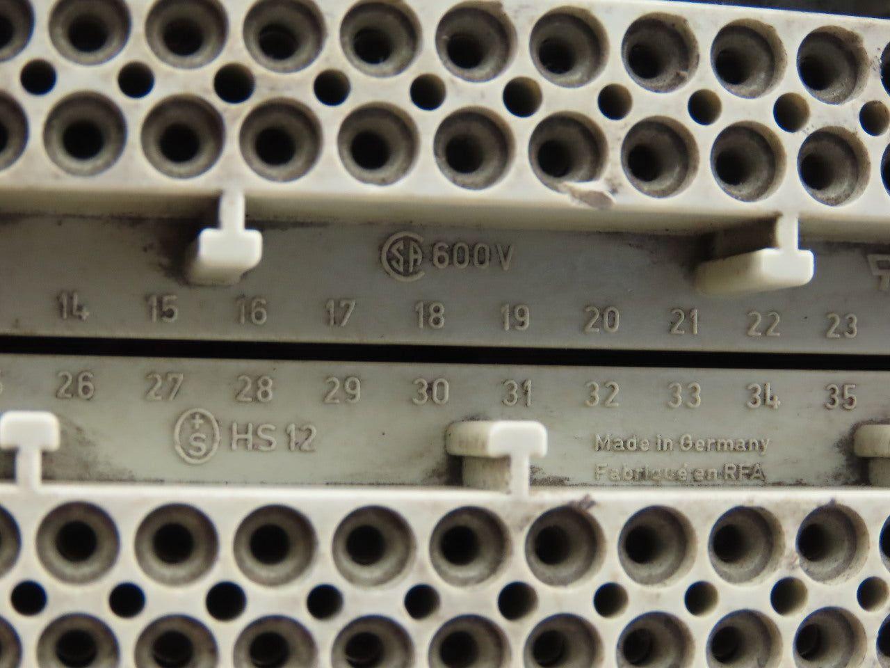 Harting HAN-E24F 24-Pin Female Connector Plug Housing Hood Side Entry 16A 400V