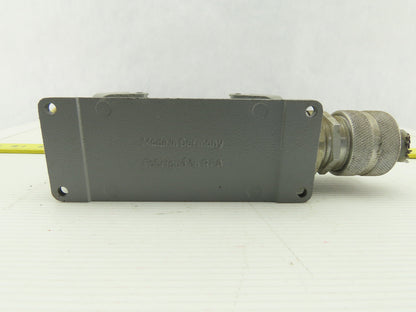Harting Han 24  E-M  24-Pin Male Cable Connector Plug Aluminum Hood 16 Amp 600