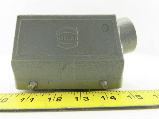 Harting 24-Pin Male Cable Connector Plug Aluminum Hood 16 Amp 500V