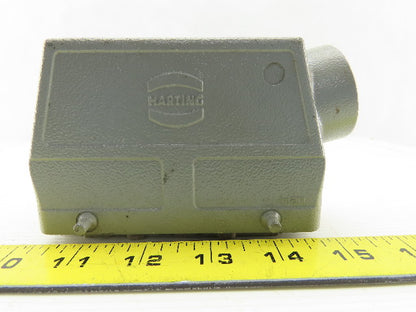 Harting 24-Pin Male Cable Connector Plug Aluminum Hood 16 Amp 500V