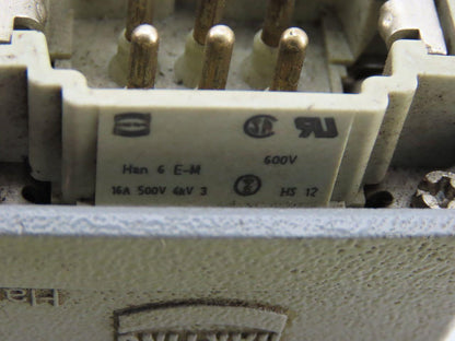 Harting  HAN-6 E-M 6 Pin Male Side Entry Aluminum Housing Hood 16A 500V