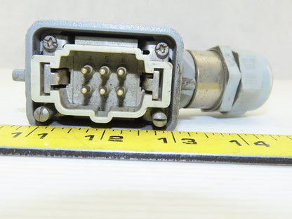 Harting  HAN-6 E-M 6 Pin Male Side Entry Aluminum Housing Hood 16A 500V
