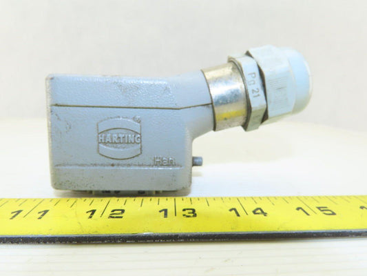 Harting  HAN-6 E-M 6 Pin Male Side Entry Aluminum Housing Hood 16A 500V