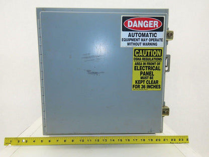 Hoffman A161606LP Wall Mount Electrical Enclosure JIC 16x16x6" W/Back Plate