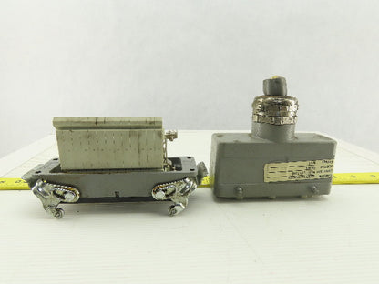Harting Han 24 E-M 24 Pin Housing Assembly Base & Hood W/Inserts 16A 500V