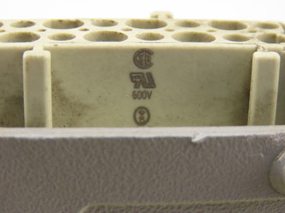 Harting HAN 24E-F 24-Pin Female Cable Connector Plug Aluminum Hood 16 Amp 500V