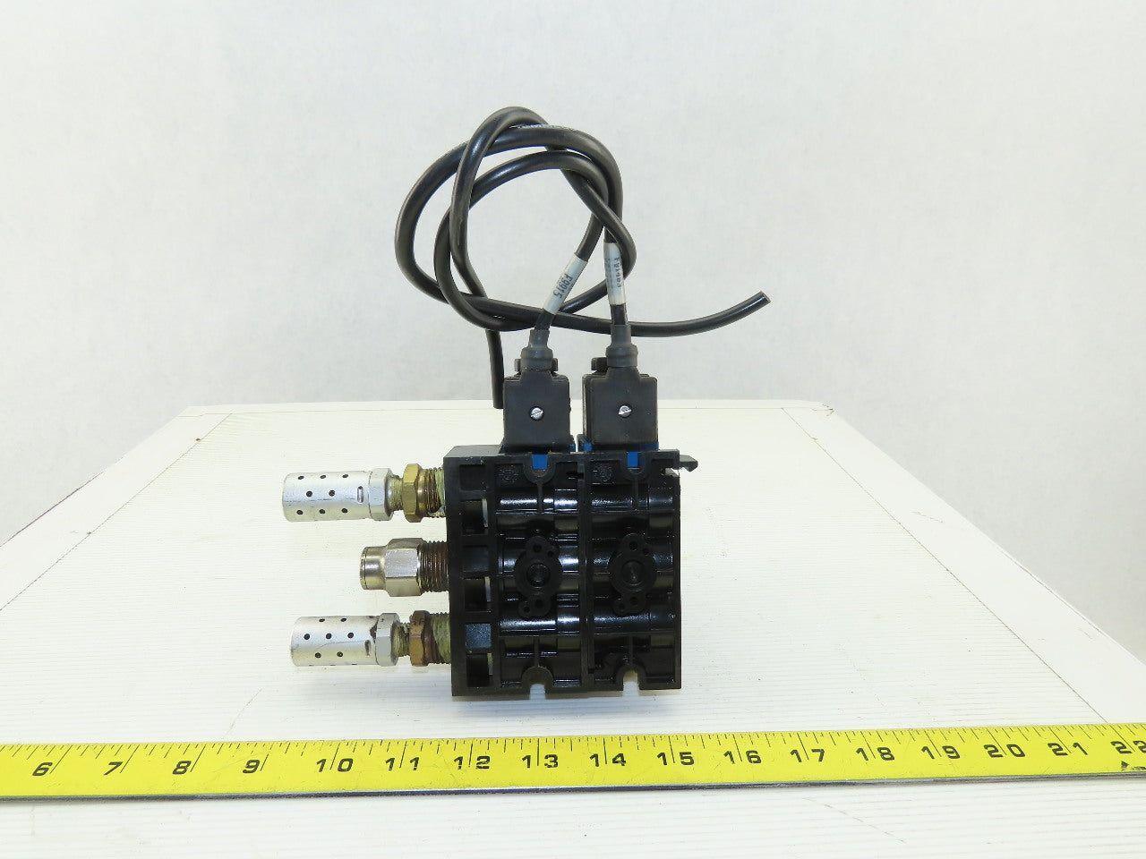 P-031163-00005 5/2 Way Solenoid Control Valve 24V Coil W/Manifold Bank Pneumatic