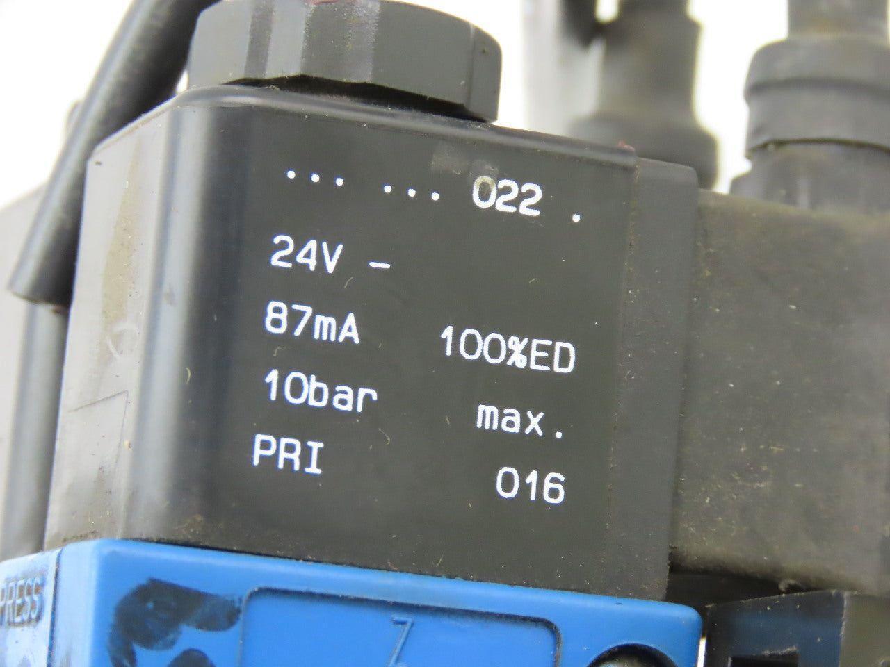 P-031163-00005 5/2 Way Solenoid Control Valve 24V Coil W/Manifold Bank Pneumatic