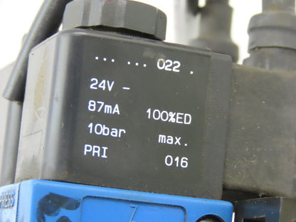 P-031163-00005 5/2 Way Solenoid Control Valve 24V Coil W/Manifold Bank Pneumatic