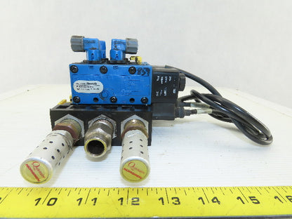 P-031163-00005 5/2 Way Solenoid Control Valve 24V Coil W/Manifold Bank Pneumatic