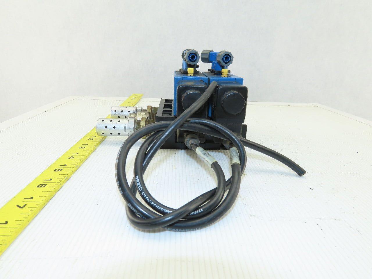 P-031163-00005 5/2 Way Solenoid Control Valve 24V Coil W/Manifold Bank Pneumatic