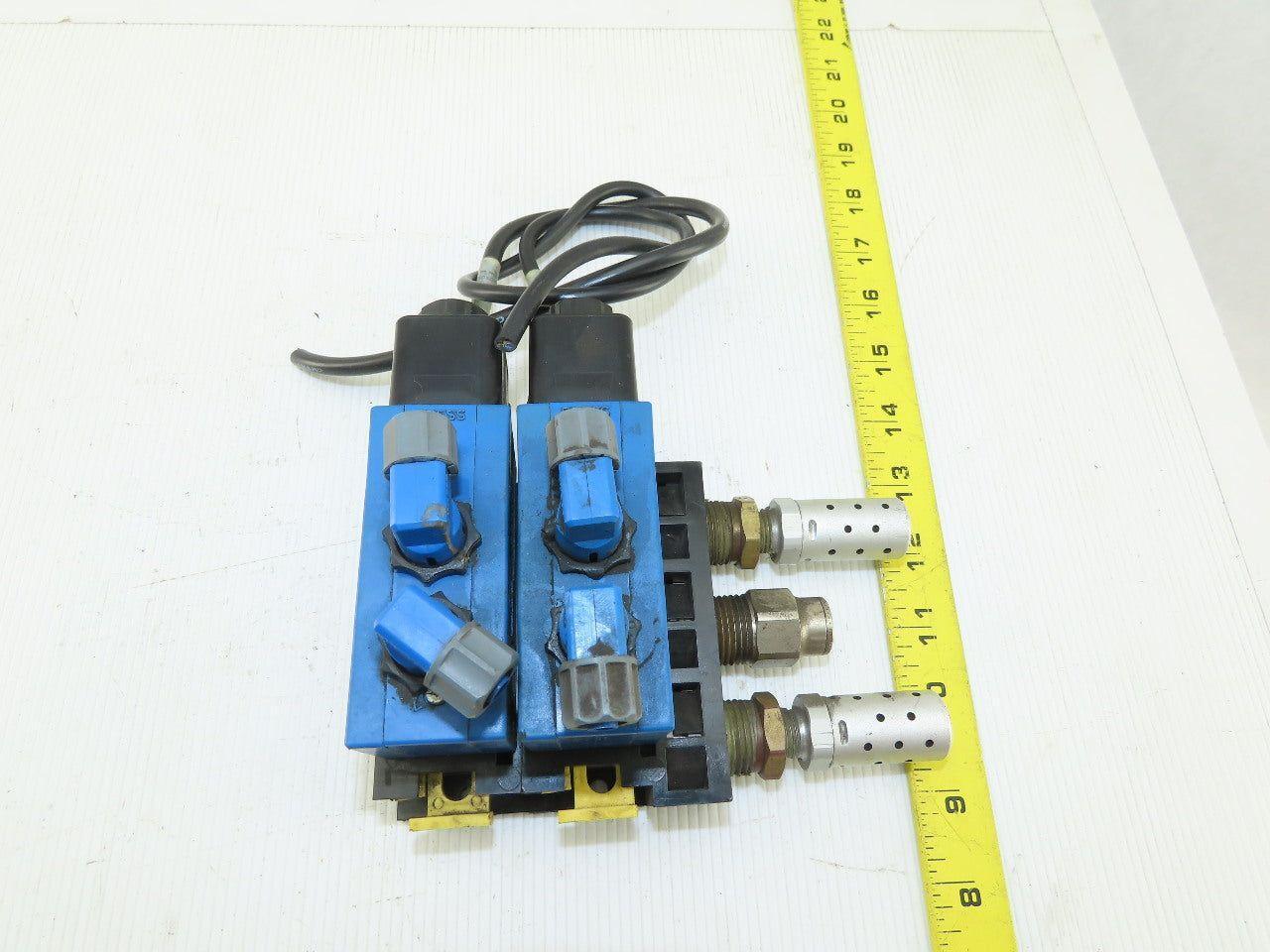 P-031163-00005 5/2 Way Solenoid Control Valve 24V Coil W/Manifold Bank Pneumatic