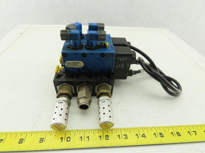 P-031163-00005 5/2 Way Solenoid Control Valve 24V Coil W/Manifold Bank Pneumatic