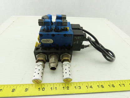 P-031163-00005 5/2 Way Solenoid Control Valve 24V Coil W/Manifold Bank Pneumatic