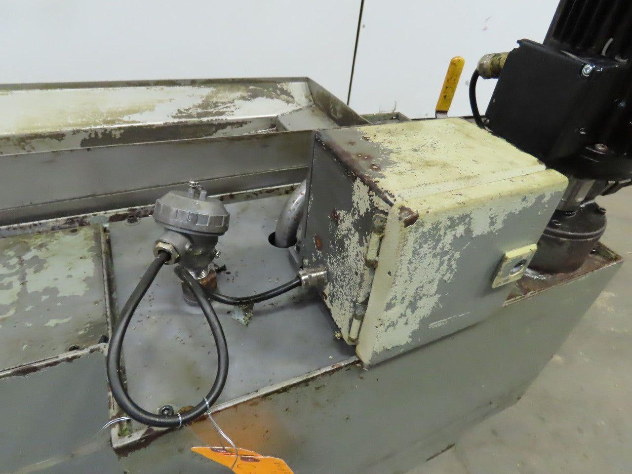 5" Magnetic Incline Chip Conveyor 2-1/2FPM 20" Discharge Coolant Recovery System