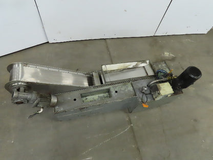 5" Magnetic Incline Chip Conveyor 2-1/2FPM 20" Discharge Coolant Recovery System