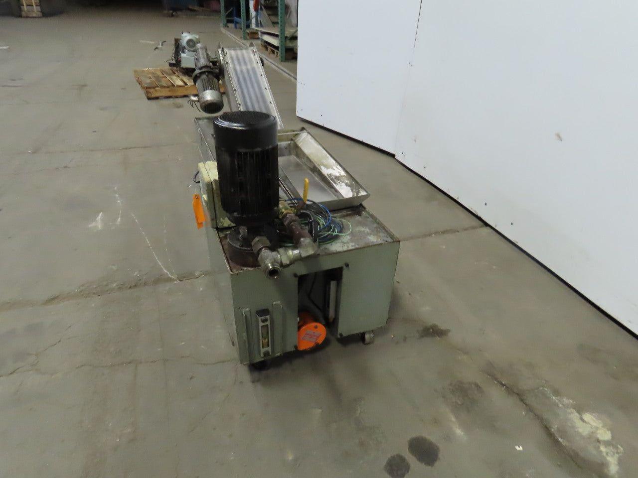 5" Magnetic Incline Chip Conveyor 2-1/2FPM 20" Discharge Coolant Recovery System