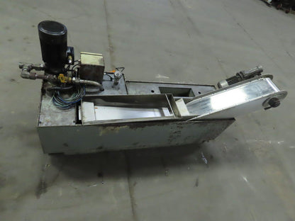 5" Magnetic Incline Chip Conveyor 2-1/2FPM 20" Discharge Coolant Recovery System