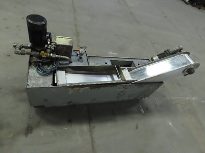 5" Magnetic Incline Chip Conveyor 2-1/2FPM 20" Discharge Coolant Recovery System