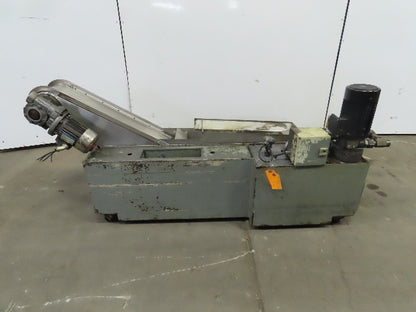 5" Magnetic Incline Chip Conveyor 2-1/2FPM 20" Discharge Coolant Recovery System