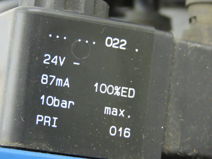 Rexroth PW67697-5C 6 Pneumatic Valves 24VDC Coil Manifold Assembly W/Silencers
