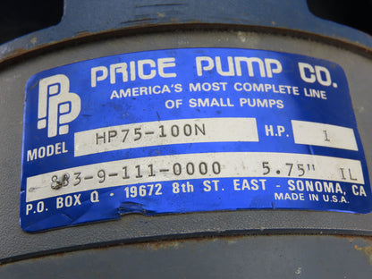 Price Pump 8-135802-21 1Hp Electric Motor 200-230/460V 3Ph J56 Frame 3480RPM