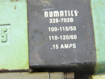 Numatics 801SS400K000030 Pneumatic Solenoid Valve W/0825S4515000030 Regulator