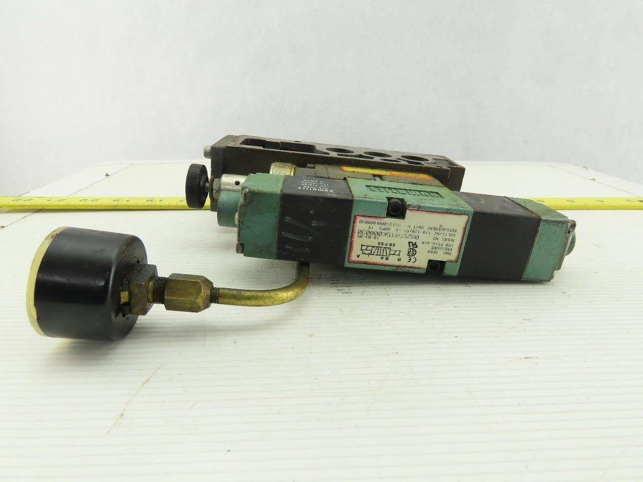 Numatics 801SS400K000030 Pneumatic Solenoid Valve W/0825S4515000030 Regulator