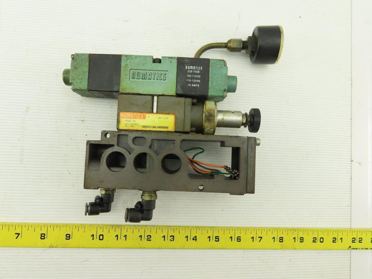 Numatics 801SS400K000030 Pneumatic Solenoid Valve W/0825S4515000030 Regulator