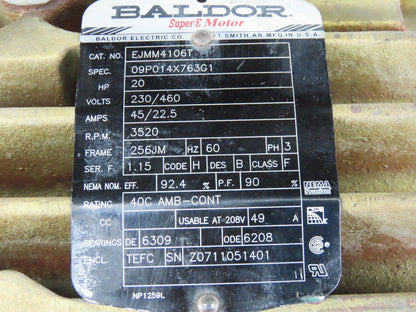 Aruroa Size 4x7A 20Hp Centrifugal 600GPM 90' Head 3500RPM 230/460V