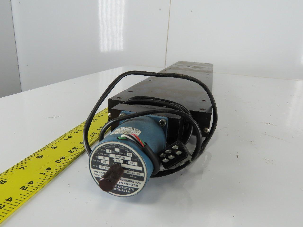 Daedal 6"x30" Linear Slide 9" Stroke W/M062-FD-421 Superior 1.65DC Motor