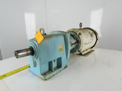 Inline Gear Reducer 5:1 Ratio W/15Hp Baldor Wash Down Motor 230/460V 3Ph