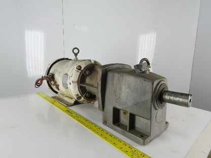 Inline Gear Motor Reducer 5:1 Ratio W/15Hp Baldor Wash Down Duty 230/460V 3Ph