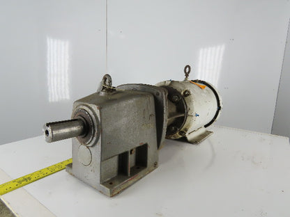 Inline Gear Motor Reducer 5:1 Ratio W/15Hp Baldor Wash Down Duty 230/460V 3Ph