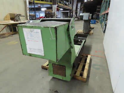 Knoll Incline Belt Chip Conveyor 4FPM 39" x 23" Intake 31" Discharge 440V 3Ph