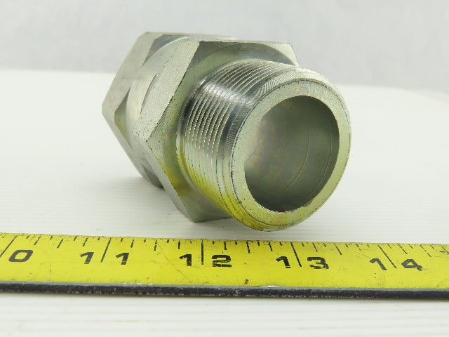 Parker Hydraulic Straight Fitting JIC 24 37° 1-7/8"-12 Swivel x 1-1/2 NPT Male