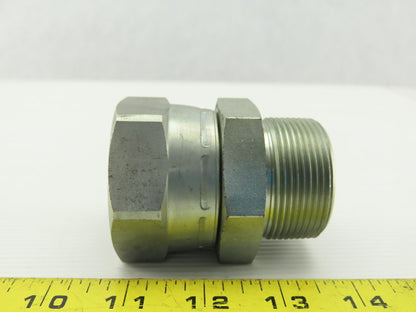 Parker Hydraulic Straight Fitting JIC 24 37° 1-7/8"-12 Swivel x 1-1/2 NPT Male