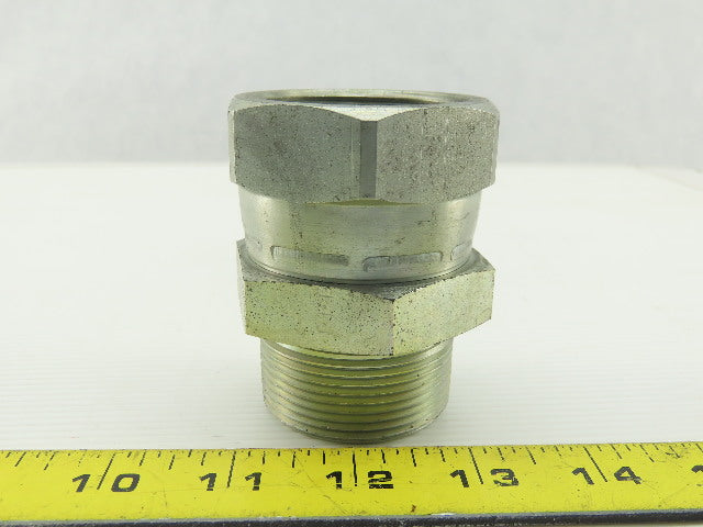 Parker Hydraulic Straight Fitting JIC 24 37° 1-7/8"-12 Swivel x 1-1/2 NPT Male