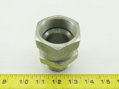 Parker Hydraulic Straight Fitting JIC 24 37° 1-7/8"-12 Swivel x 1-1/2 NPT Male