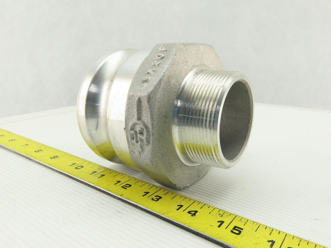 Anodized Aluminum Cam-and-Groove Hose Coupling Size 3 Plug 2 NPT Male End