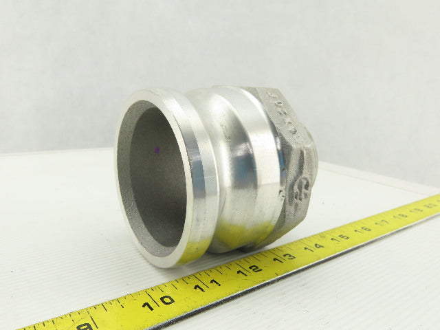 Anodized Aluminum Cam-and-Groove Hose Coupling Size 3 Plug 2 NPT Male End